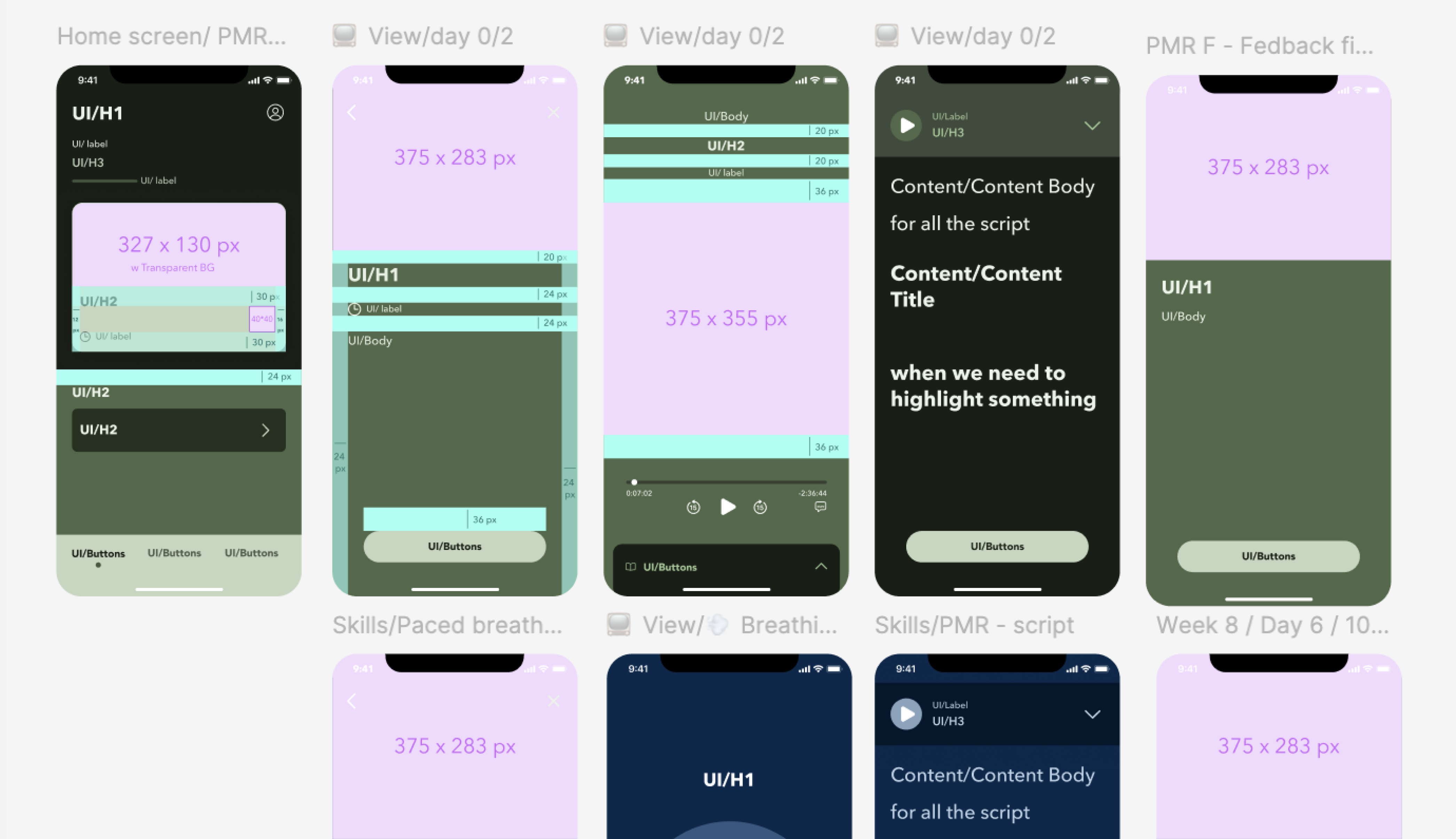 Flexible screen layout templates for unblocking engineering