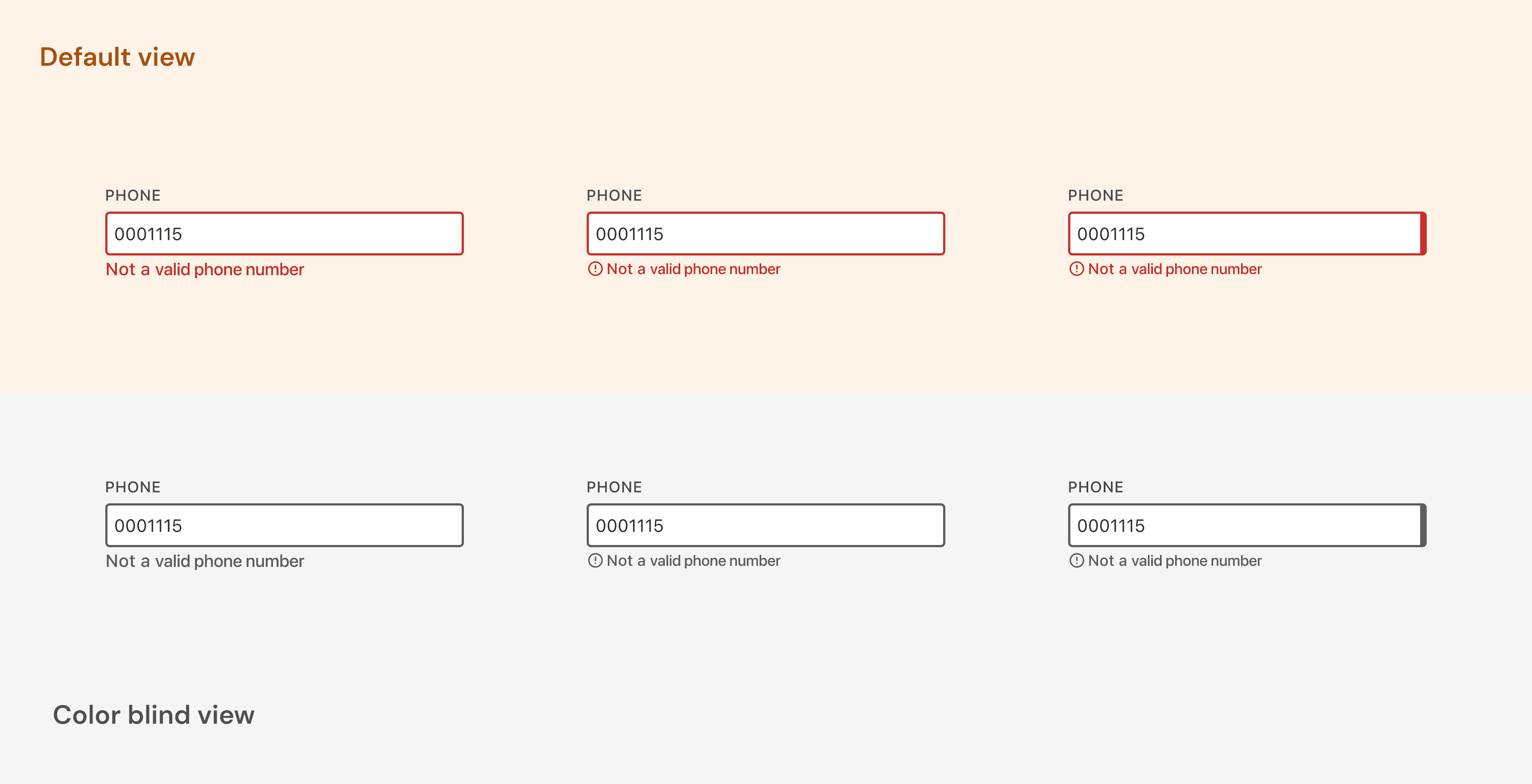 Inconsistent input fields across projects