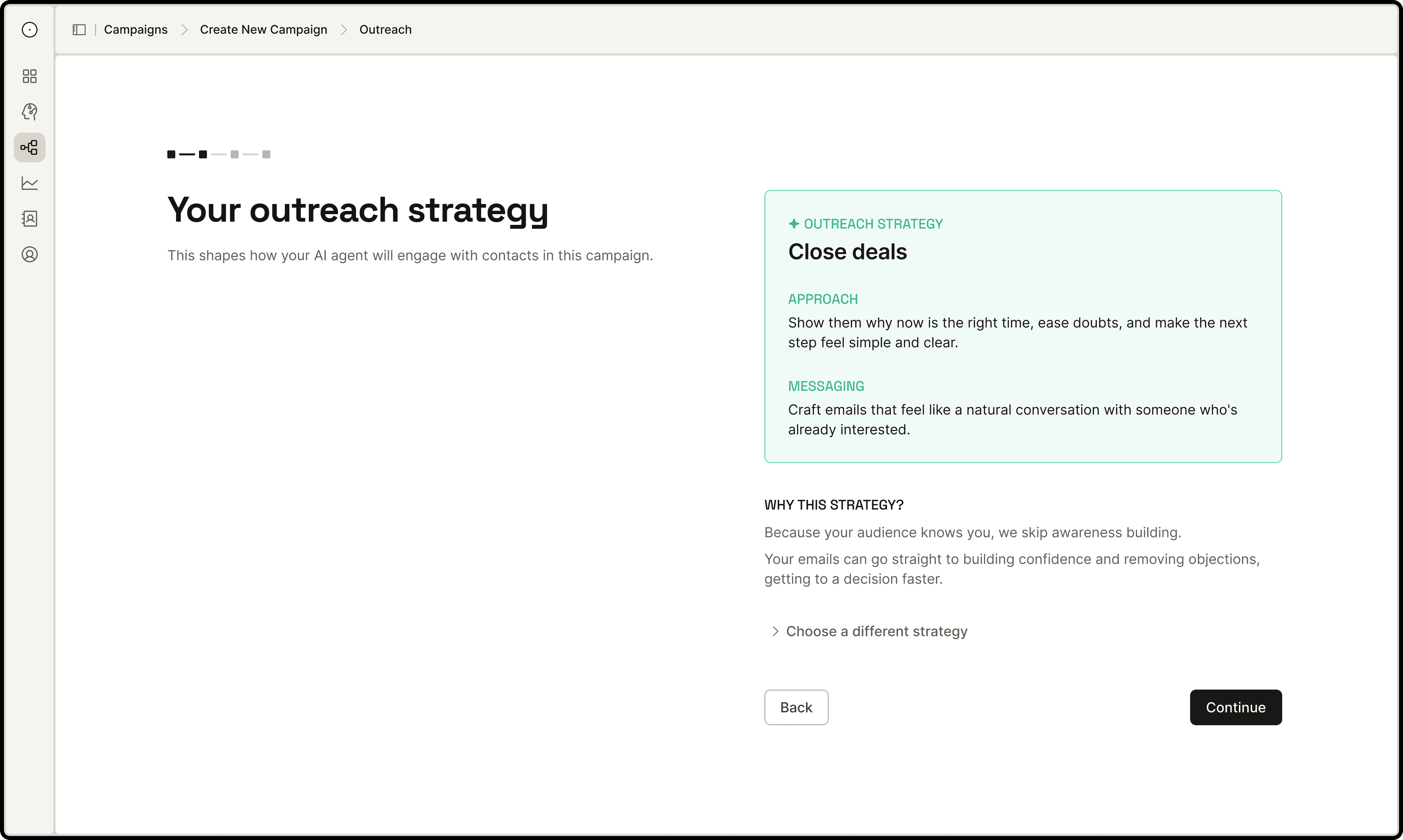 Campaign builder step 2
