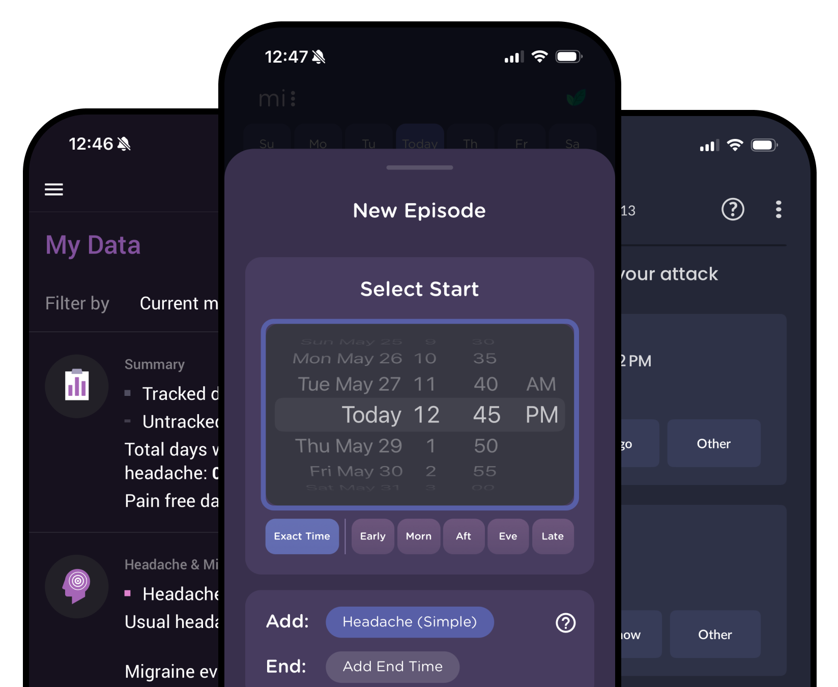 Existing migraine apps focused on data tracking